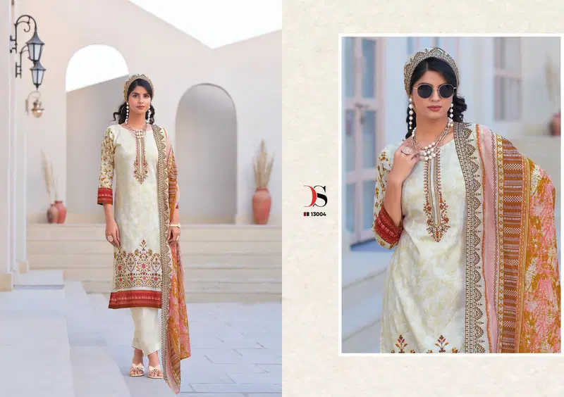 Bin Saeed 13 By Deepsy Pure Cotton Embroidery Pakistani Salwar Suit Orders In India